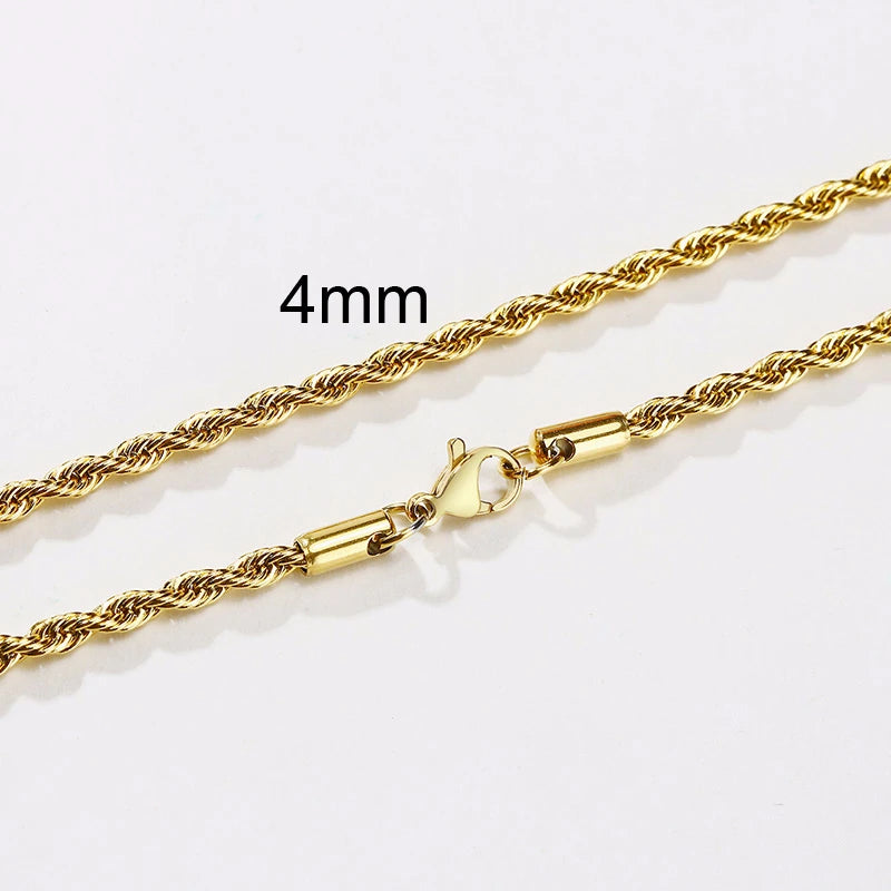 Stainless Steel Twist Rope Chain