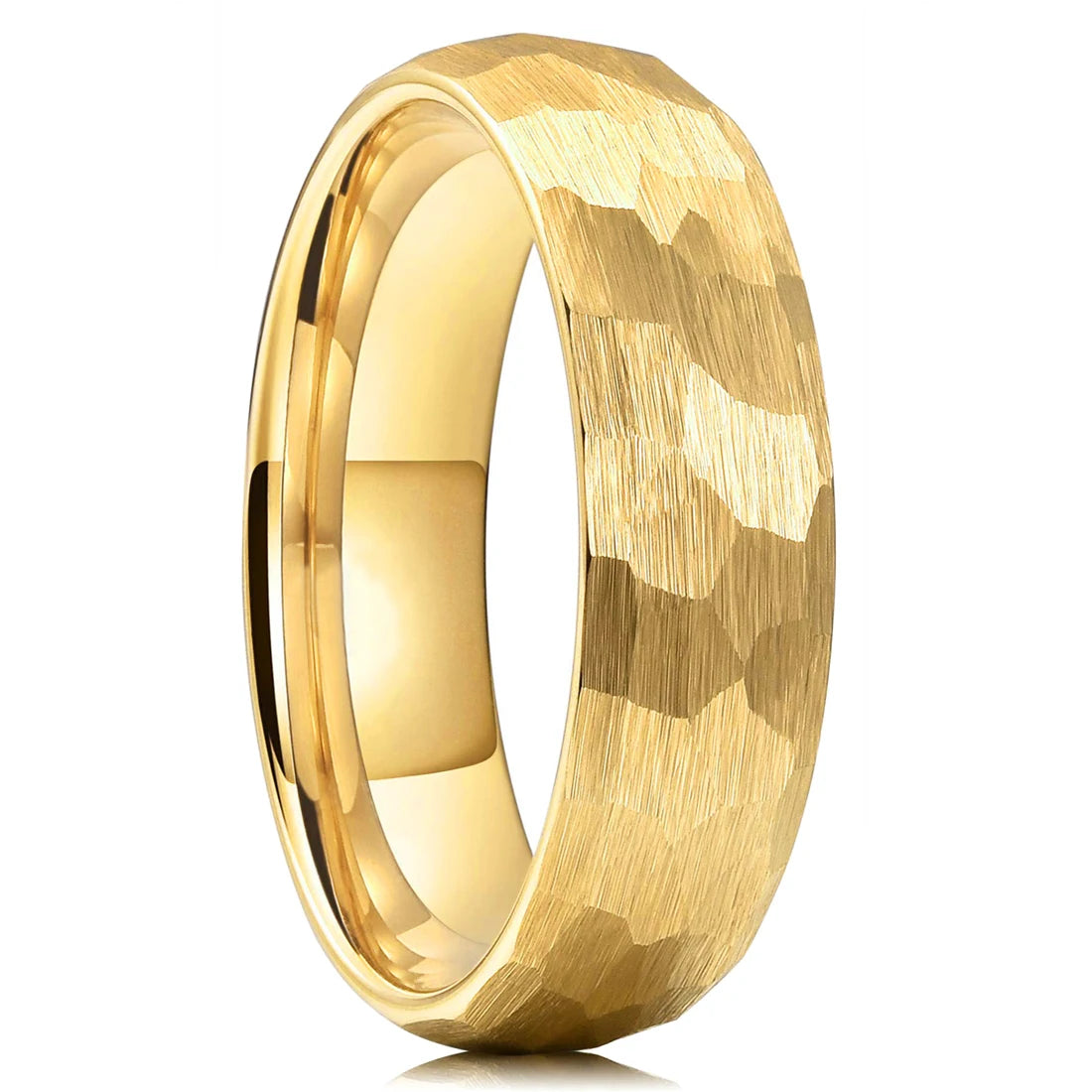 Quorix Hammered Multi-faceted Titanium Ring